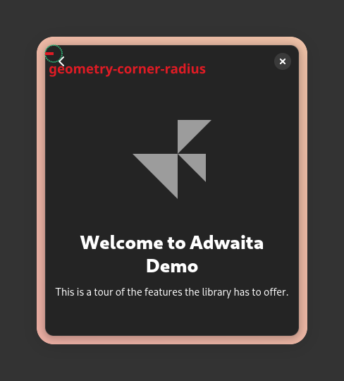 A screenshot showing a window with every corner rounded